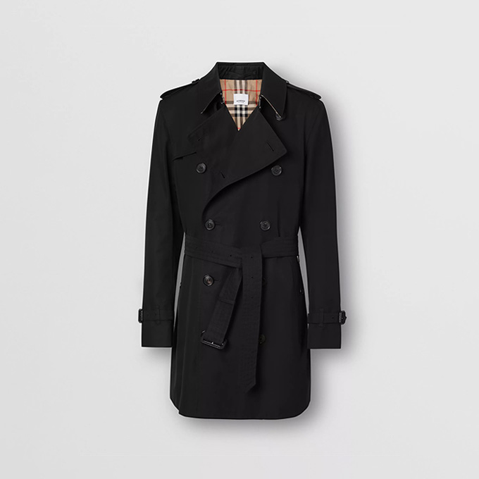 burberry wimbledon gabardine short tailored trench coat